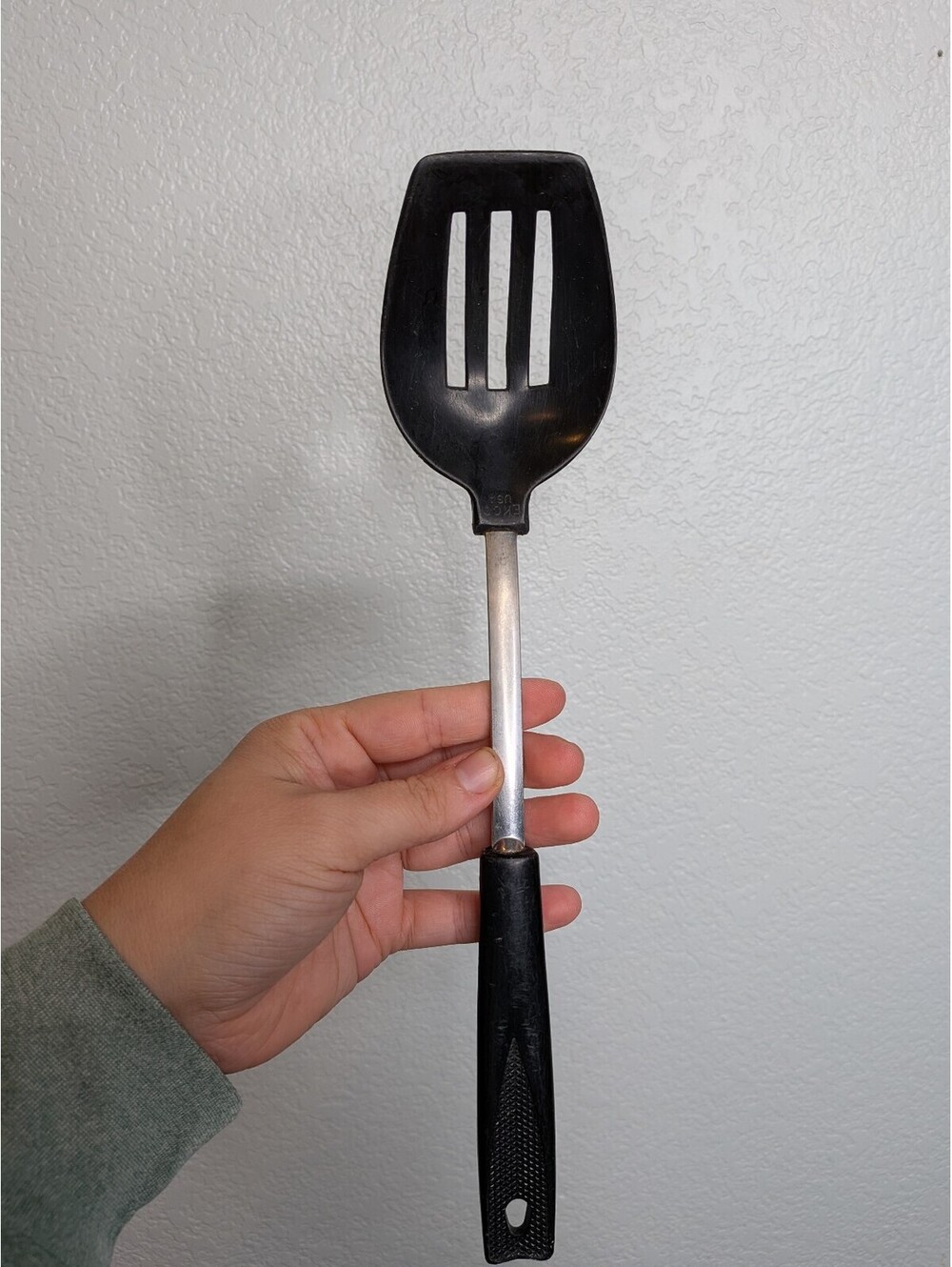 Vintage EKCO USA Black Nylon Slotted Spatula Kitchen Utensil